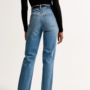 Abercrombie & Fitch 90's Straight Ultra High Rise Denim Jeans